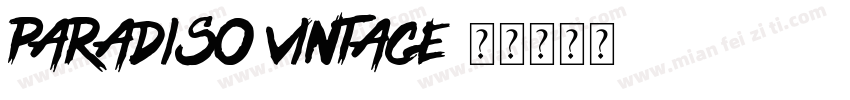 Paradiso Vintage字体转换